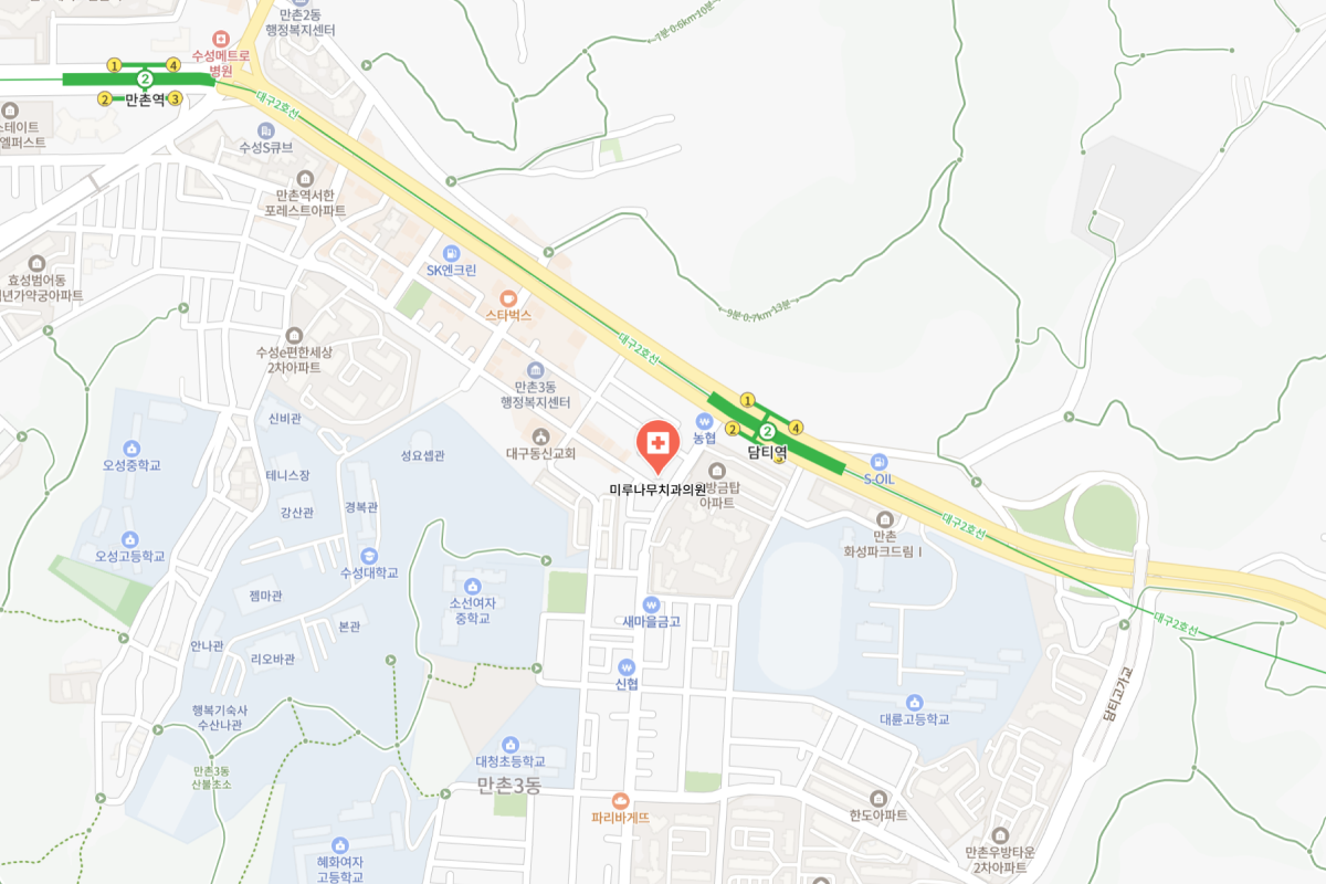 미루나무치과 네이버 지도 위치