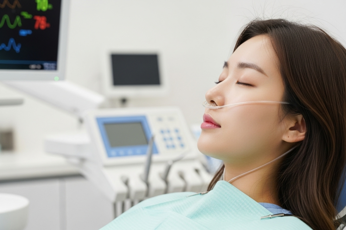 진정 상태 환자 모니터링 장면